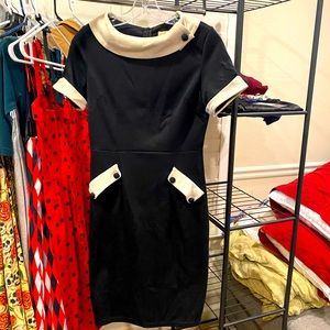 Lindy Bop Pencil Shift Work Secretary Pinup Girl Couture Dress Small